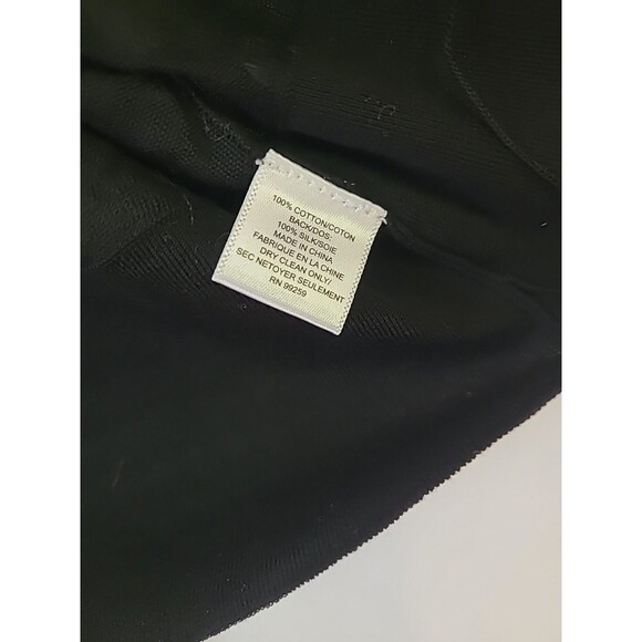 Vera Wang Knit Cardigan w/ Chiffon Back Detail Button Down 100% Cotton L NWT - Picture 5 of 7